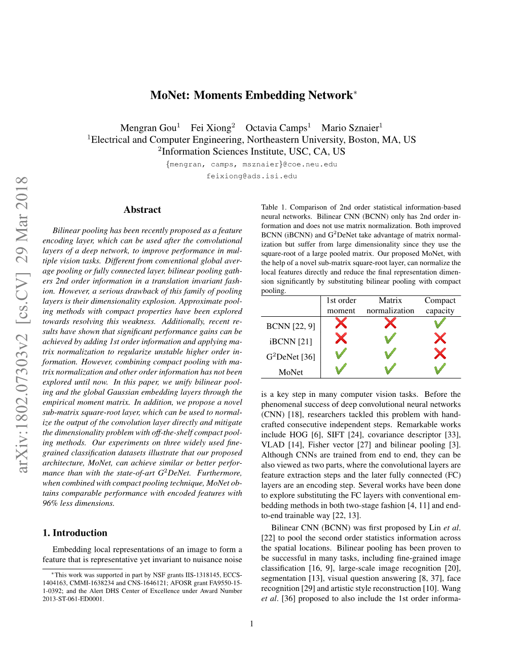 Monet: Moments Embedding Network∗