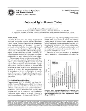 Soils and Agriculture on Tinian