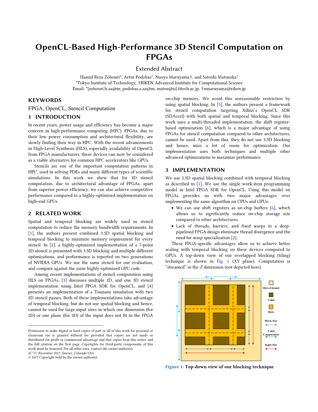 Opencl-Based High-Performance 3D Stencil Computation on Fpgas