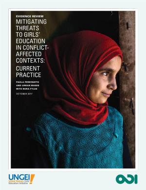 Mitigating Threats to Girls' Education in Conflict