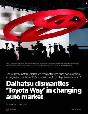 Daihatsu Dismantles 'Toyota Way'