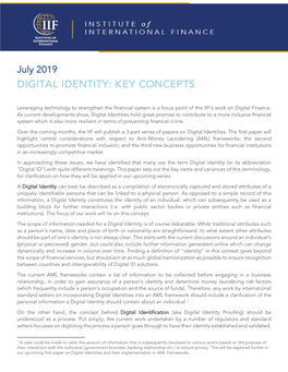Digital Identity: Key Concepts