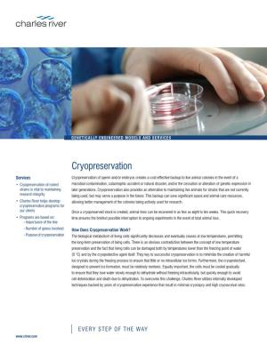 Mouse Embryo and Sperm Cryopreservation