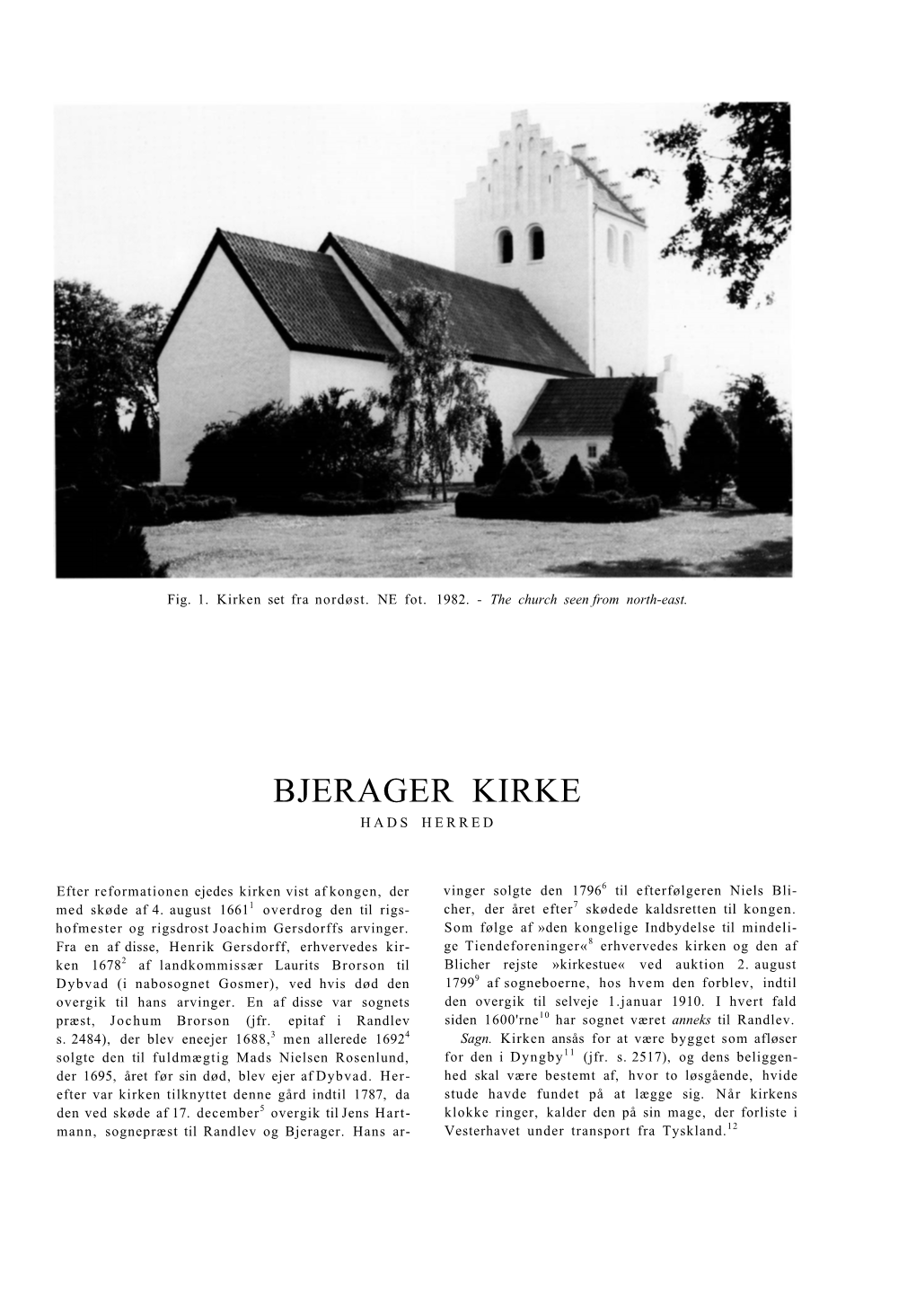 Bjerager Kirke Hads Herred