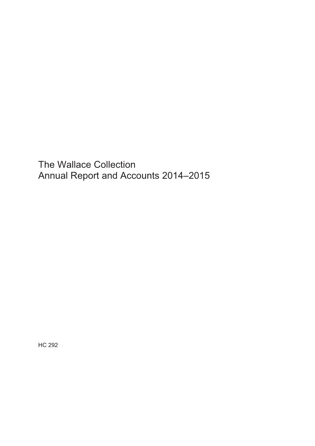 Annual Report and Accounts 2014-2015