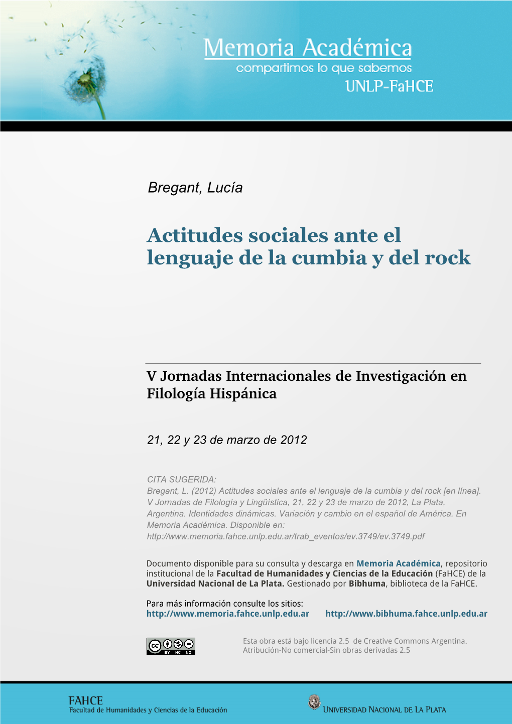 Actitudes Sociales Ante El Lenguaje De La Cumbia Y Del Rock