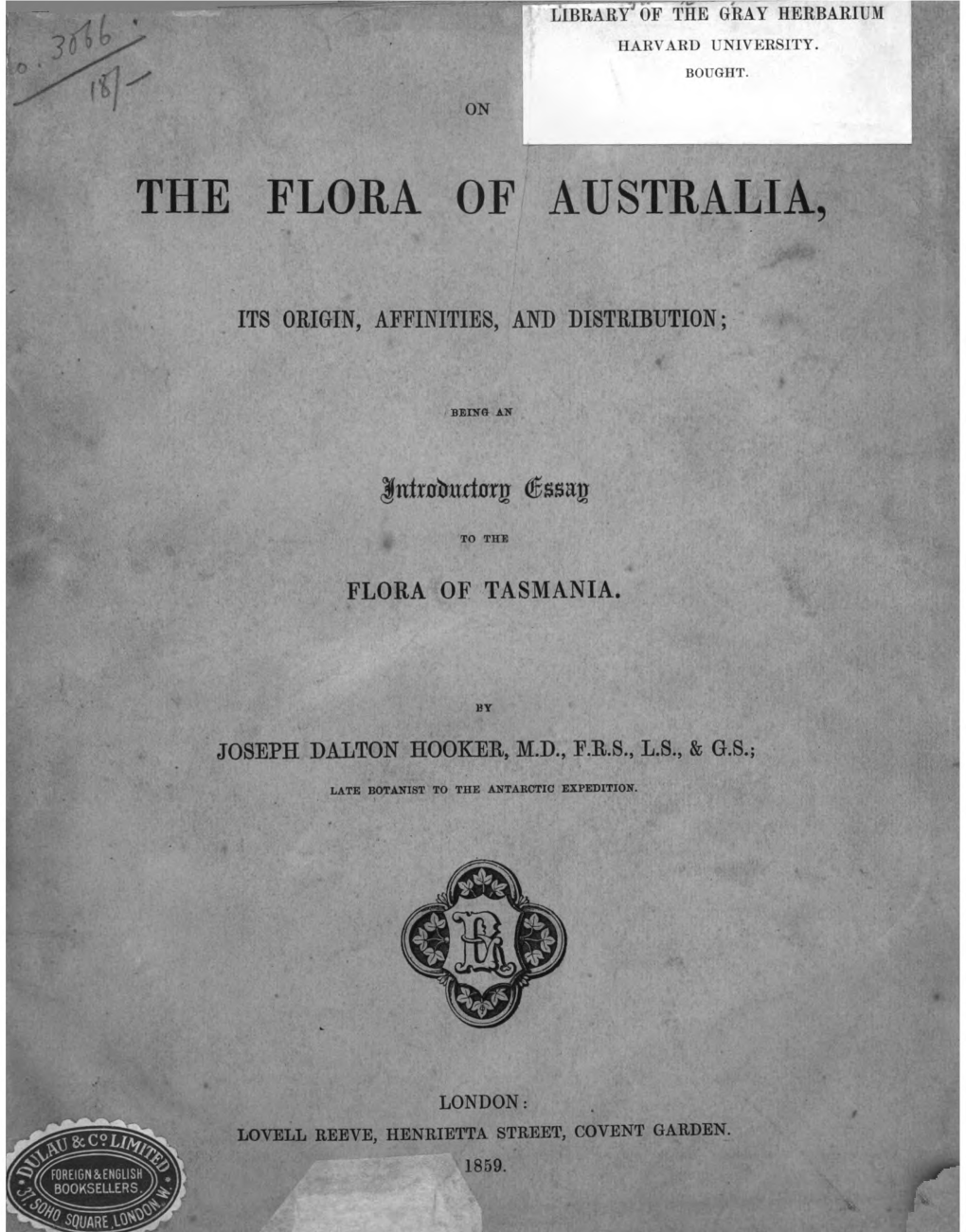 On the Flora of Australia