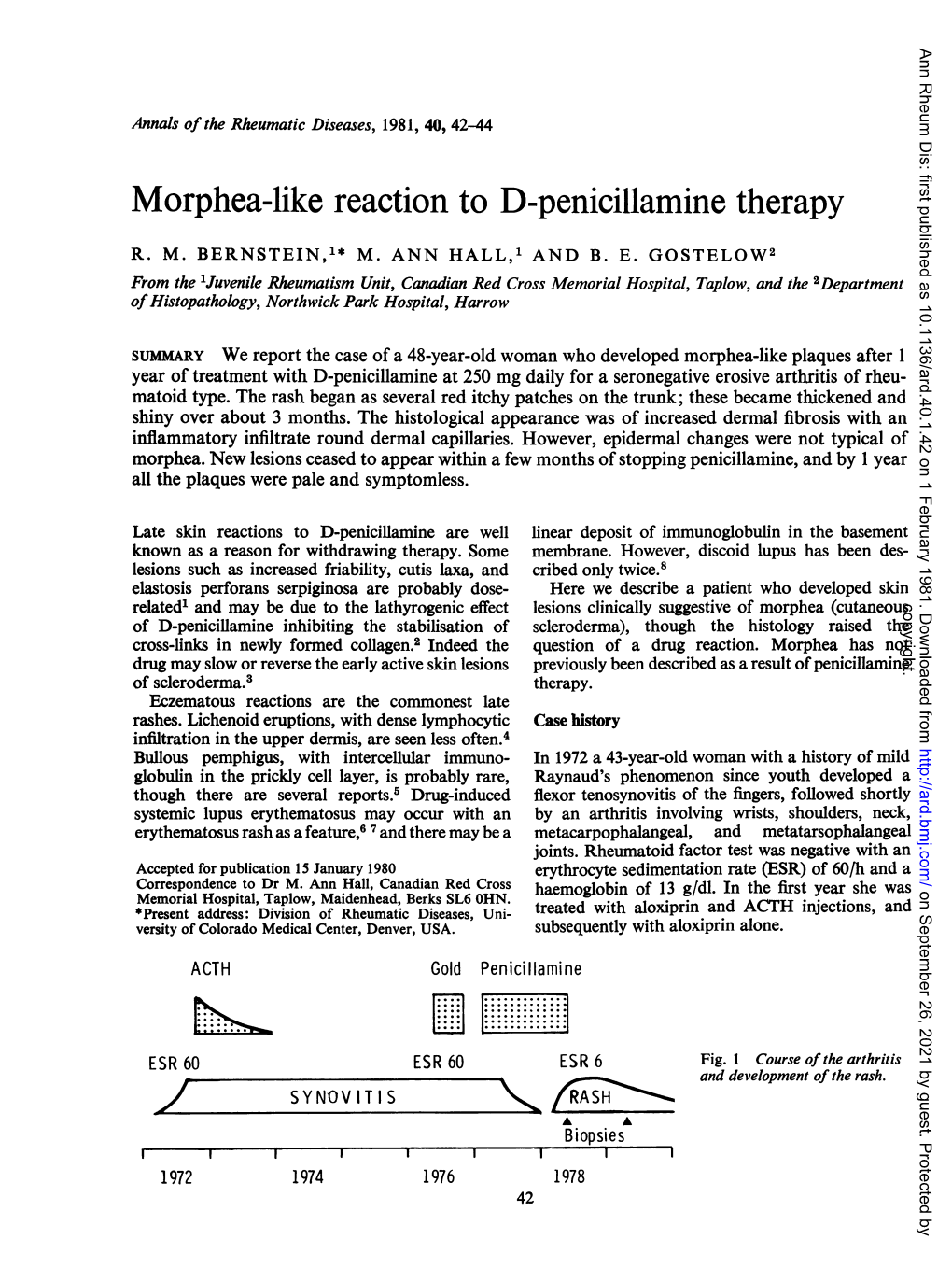 Morphea-Like Reaction to D-Penicillamine Therapy