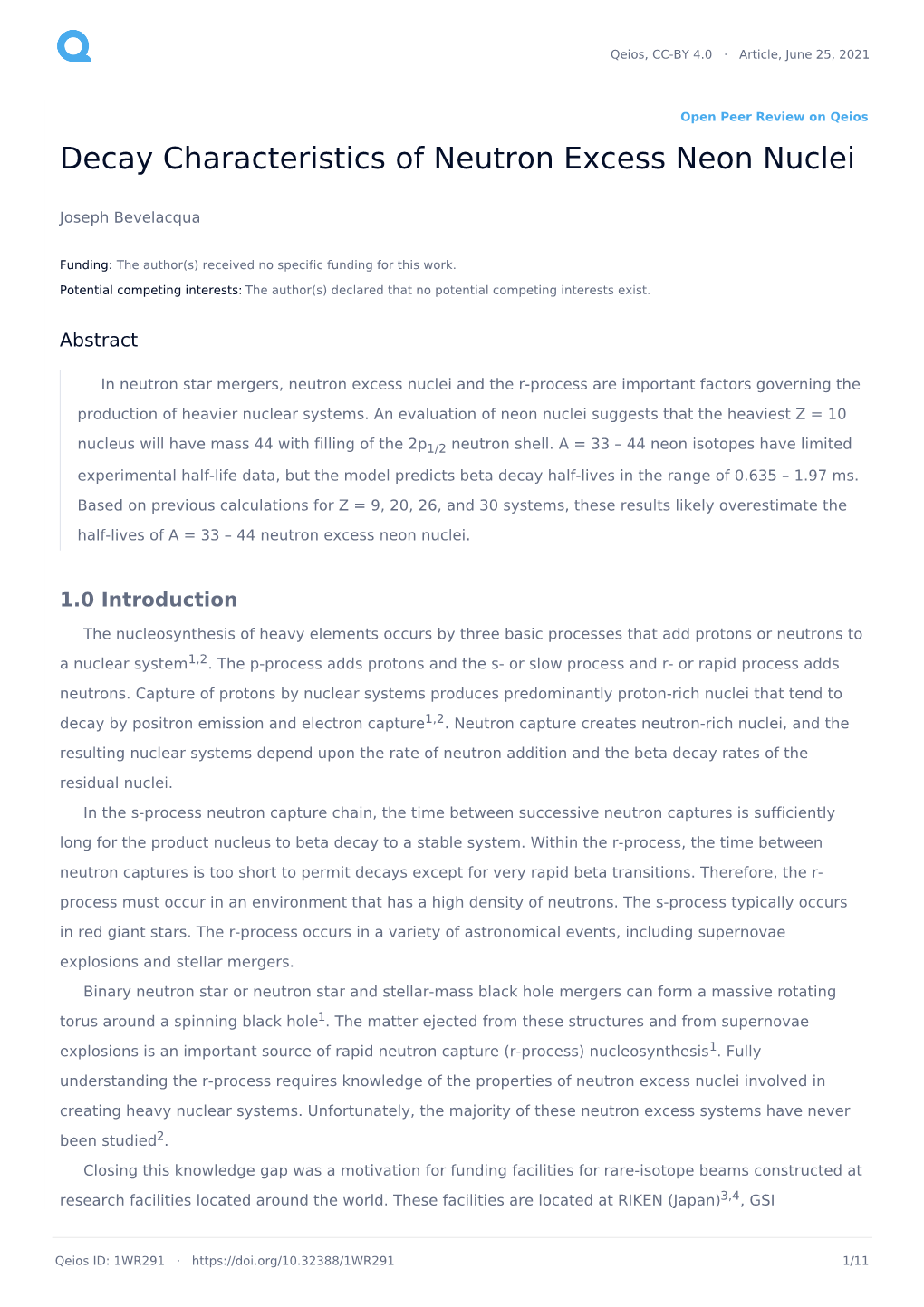 Decay Characteristics of Neutron Excess Neon Nuclei