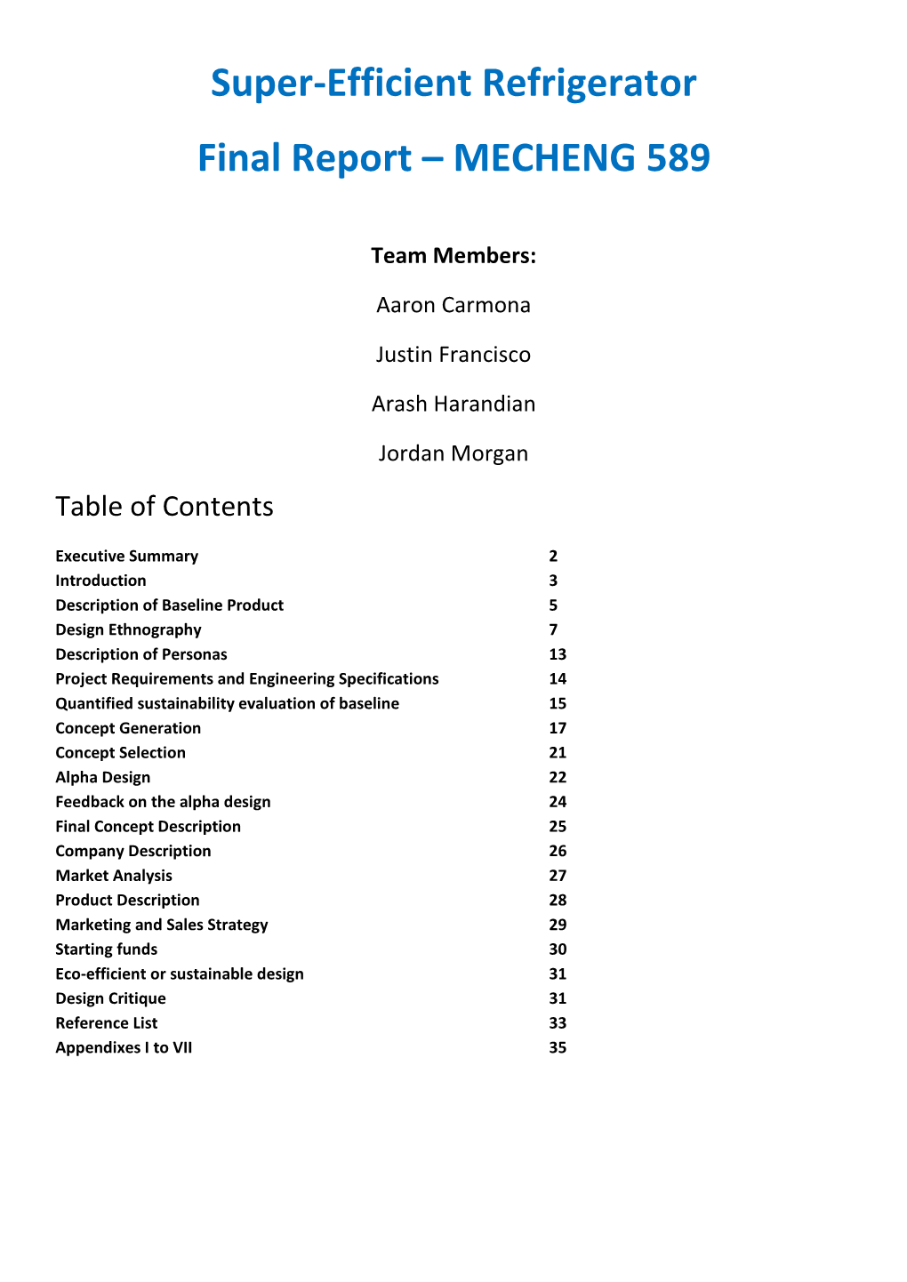 Super-Efficient Refrigerator Final Report – MECHENG 589