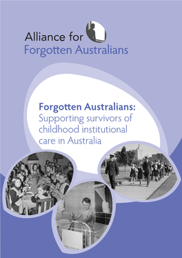 Forgotten Australians: Supporting Survivors of Childhood Institutional