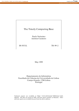 The Timely Computing Base