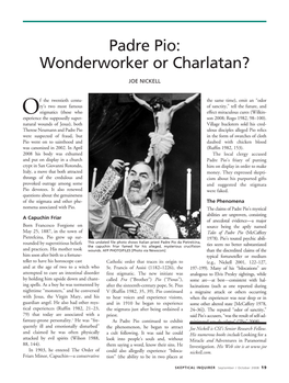 Padre Pio: Wonderworker Or Charlatan?