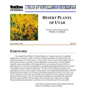 Desert Plants of Utah