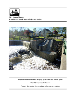 2012 Annual Report Wood-Pawcatuck Watershed Association