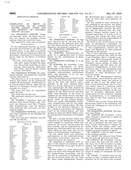 CONGRESSIONAL RECORD—SENATE, Vol. 152, Pt. 7 May 25, 2006 EXECUTIVE SESSION NAYS—30 Mr