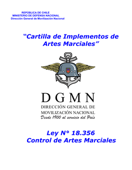 Cartilla De Implementos De Artes Marciales”