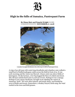 High in the Hills of Jamaica, Pantrepant Farm