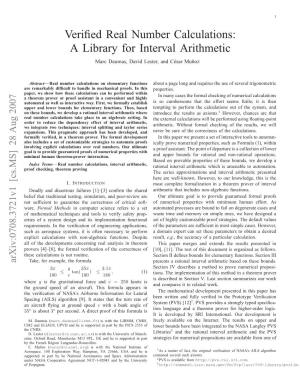 A Library for Interval Arithmetic Was Developed