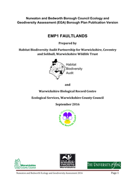 Ecology and Geodiversity Assessment (EGA) Borough Plan Publication Version