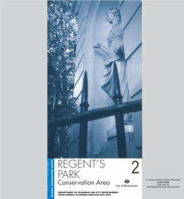 Regents Park Conservation Area Information Leaflet