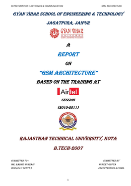 Report “GSM ARCHITECTURE”