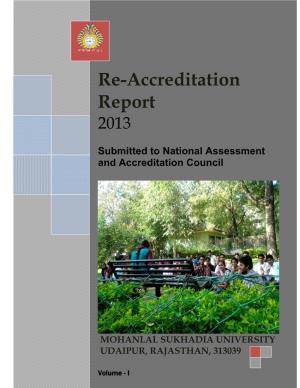 Re-Accreditation Report 2013