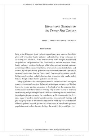 Hunters and Gatherers in the Twenty- First Century