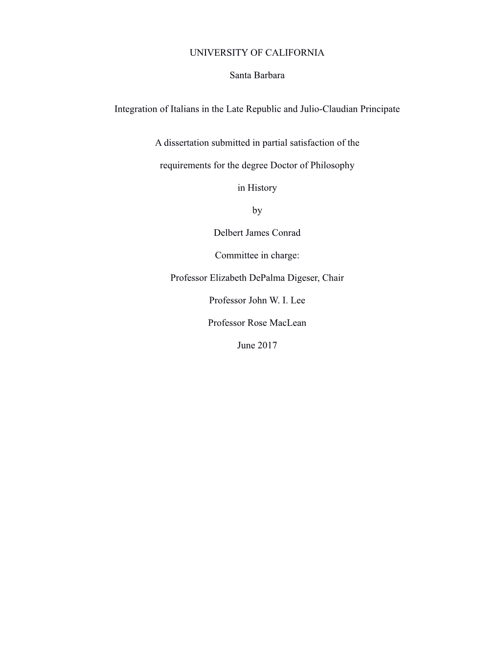 UC Santa Barbara Dissertation Template