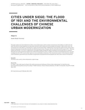 Cities Under Siege: the Flood of 1931 and the Environmental Challenges of Chinese Urban Modernization