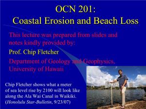 OCN 201: Coastal Erosion and Beach Loss