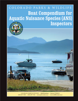 Boat Compendium for Aquatic Nuisance Species (ANS) Inspectors