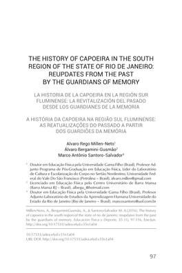 The History of Capoeira in the South Region of the State of Rio De Janeiro: Reupdates from the Past by the Guardians of Memory