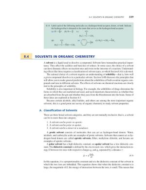 8.4 Solvents in Organic Chemistry 339