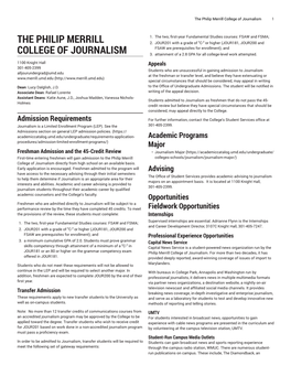 The Philip Merrill College of Journalism 1