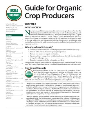 Guide for Organic Crop Producers