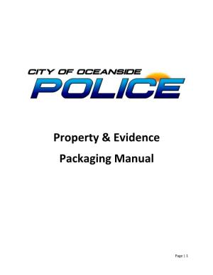 Property & Evidence Packaging Manual