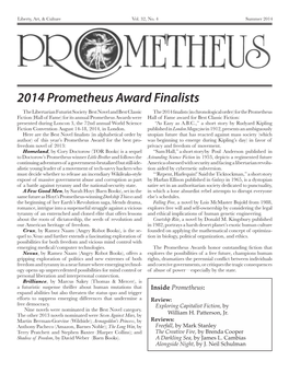 2014 Prometheus Award Finalists