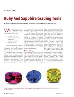 Ruby and Sapphire Grading Tools