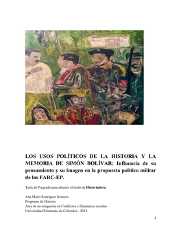 Influencia De Su Pensamiento Y Su Imagen En La Propuesta Político Militar De Las FARC-EP