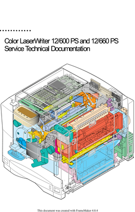 Color Laserwriter 12/600 PS and 12/660 PS Service Technical Documentation