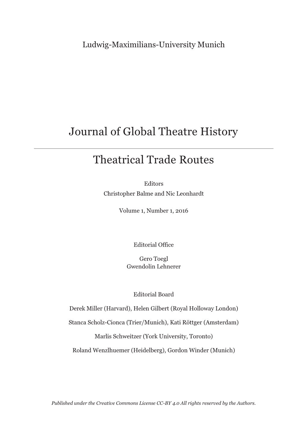 GTHJ Issue1 Number1 Theatri