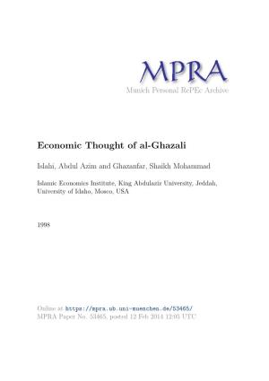 Economic Thought of Al-Ghazali