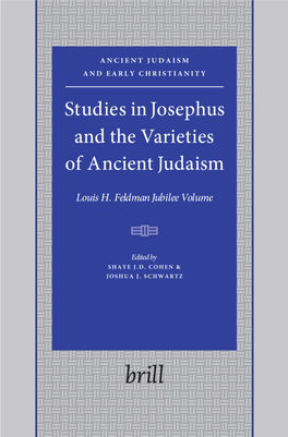 Studies in Josephus and the Varieties of Ancient Judaism: Louis H