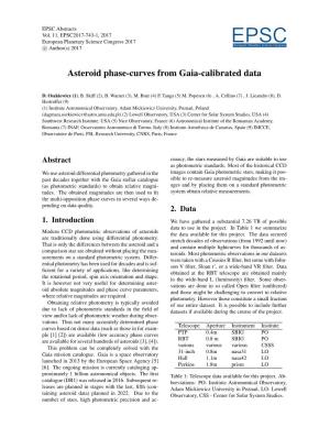 Asteroid Phase-Curves from Gaia-Calibrated Data