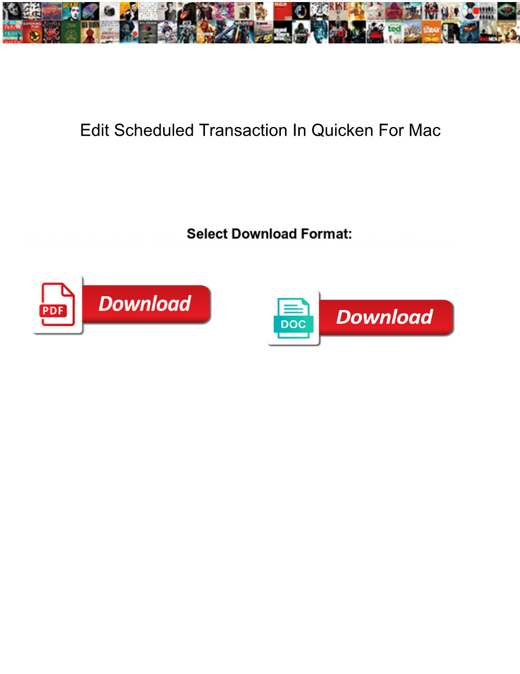 Edit Scheduled Transaction in Quicken for Mac