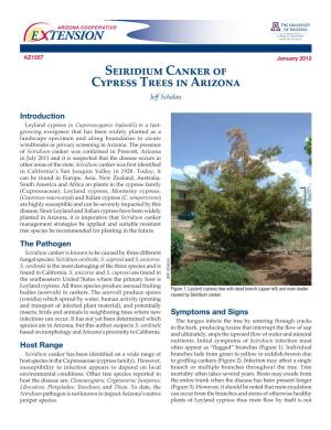Seiridium Canker of Cypress Trees in Arizona Jeff Schalau
