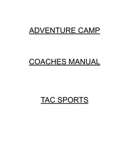 Adventure Camp Training 2021