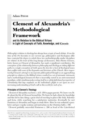 Clement of Alexandria's Methodological Framework