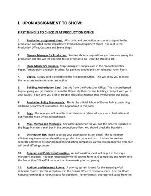 Stage Management Manual (PDF)